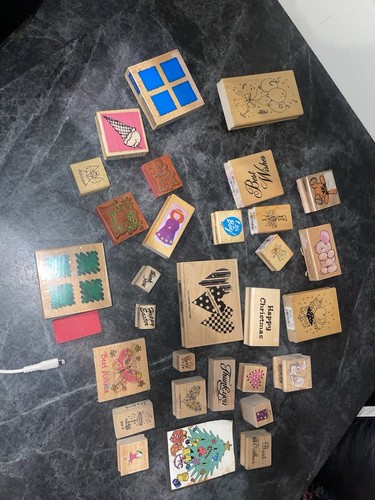 Job lot wooden rubber - lot,
