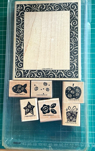 Stampin swirl frame fun - stampin',