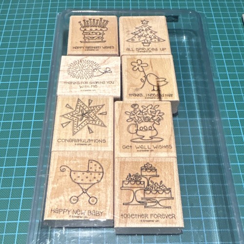 Stampin wood mount - stampin', rubber