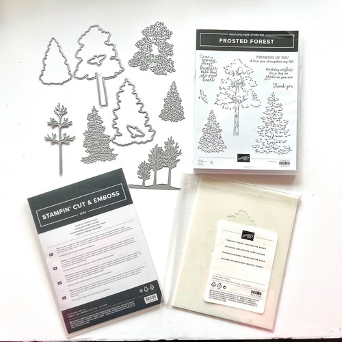Frosted forest stamps - stamps,, dies
