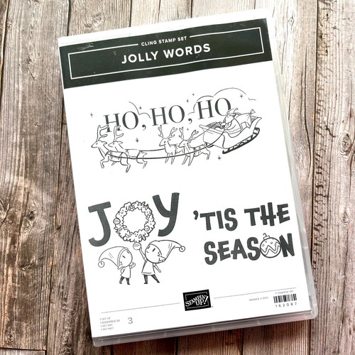 Jolly words stampin red - ,