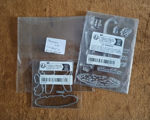 Stampin baby cradle - baby, clear