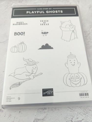 Playful ghosts stamp - playful,