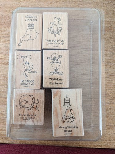 Stampin wood mount - up!, rubber