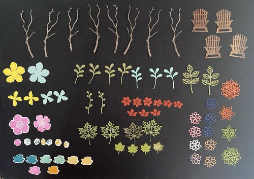 Stamped die cut - &, elements